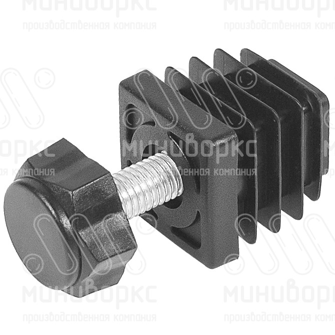 Комплекты квадратных заглушек с опорами 25x25 – 25-25M8.D22x60 | картинка 3