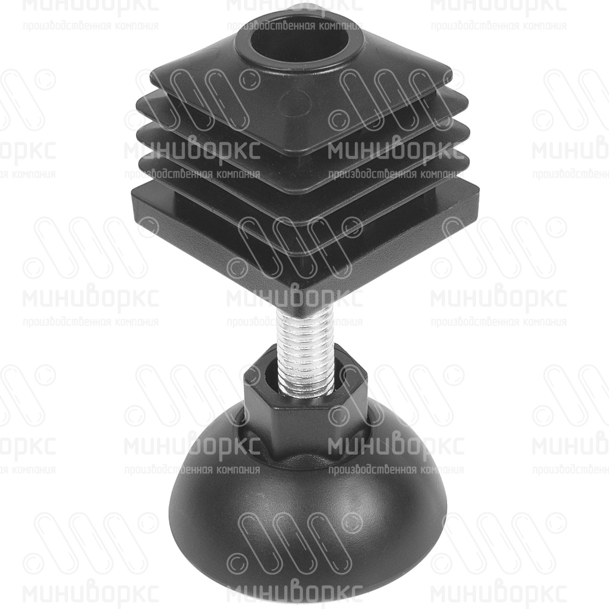 Комплекты квадратных заглушек с опорами 40x40 – 40-40M12.D50x75 | картинка 1